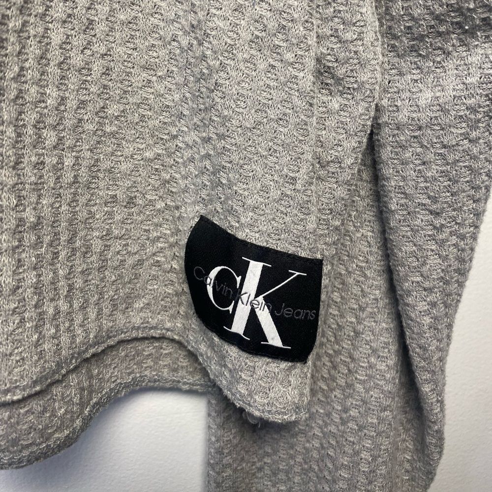 Calvin Klein Jeans Light Gray Button Down Shirt - Picture 2 of 3